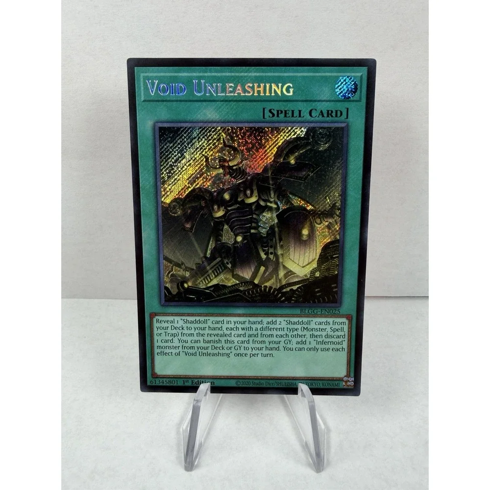 Yugioh Void Unleashing BLGG-EN025 Secret Rare 1st Edition Near Mint